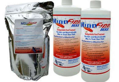 MudFin Max pond treatment kit.