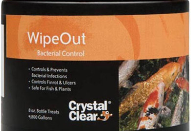 Crystal Clear WipeOut: bacterial control for fish.