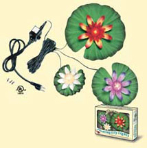 Pond Supplies: FLoating Lily Light Set - Pond Lighting - Pond Supplies