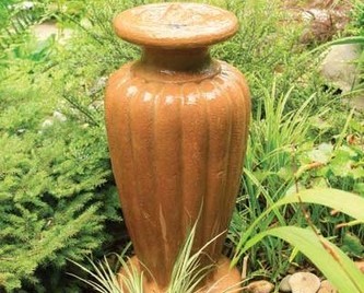 Aquascape Classic Greek Urn Fountain Kit - XLg/Powdered Terra Cotta - Glass Fiber Reinforced Concrete - Decorative Water Features - Part Number: 78054 - Aquascape Pond Supplies