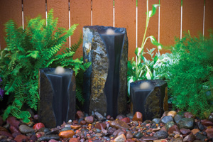 Aquascape Double Textured Basalt Cored Water Columns - Stone - Decorative Water Features - Part Number: 98548 - Aquascape Pond Supplies