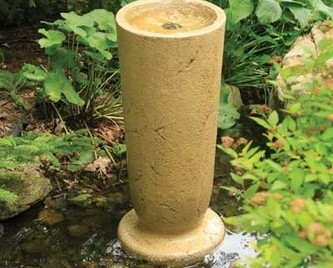 Aquascape Modern Classic Fountain w/pump - XLg/Crushed Coral - Glass Fiber Reinforced Concrete - Decorative Water Features - Part Number: 78037 - Aquascape Pond Supplies