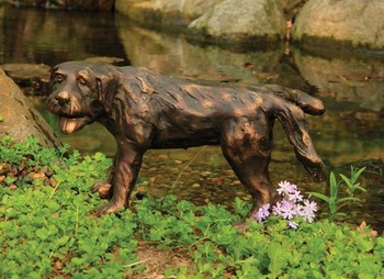 Aquascape Naughty Dog Spitter w/pump - Poly-Resin - Decorative Water Features - Part Number: 78012 - Aquascape Pond Supplies