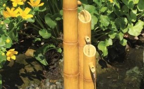 Aquascape Pouring Three-Tier Bamboo Fountain w/pump - Decorative Water Features - Part Number: 78015 - Pond Supplies