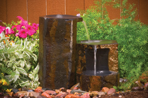 Aquascape Set Of 3 Keyed Basalt Columns - Stone - Decorative Water Features - Part Number: 98552 - Aquascape Pond Supplies