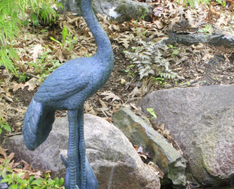 Aquascape Standing Crane Spitter w/pump - Poly-Resin - Decorative Water Features - Part Number: 78008 - Aquascape Pond Supplies