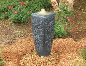 Aquascape Textured Ripple Fountain w/pump - XLg/Gray Slate - Glass Fiber Reinforced Concrete - Decorative Water Features - Part Number: 78035 - Aquascape Pond Supplies