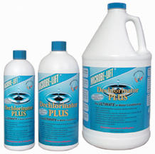 Pond Water Care: Microbe-lift Dechlor Plus | Chlorine/Ammonia Control Learn more about Pond Supplies, Pond Care & Maintenance, Water Care, Chlorine/Ammonia Control and Pond Maintenance at SunlandWaterGardens.com