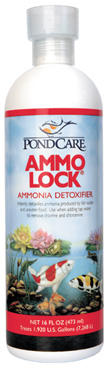 Pond Water Care: PondCare Ammo-Lock | Chlorine/Ammonia Control Learn more about Pond Supplies, Pond Care & Maintenance, Water Care, Chlorine/Ammonia Control and Pond Maintenance at SunlandWaterGardens.com