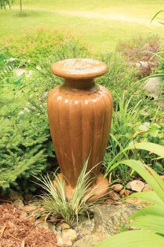 Aquascape Pond Supplies: Classic Greek Urn Fountain w/pump - XLg/Powdered Terra Cotta | Part Number 78033 Learn more about Aquascape Pond Supplies at SunlandWaterGardens.com