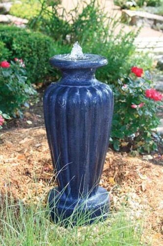 Aquascape Pond Supplies: Classic Greek Urn Fountain w/pump - Large/Gray Slate | Part Number 78045 Learn more about Aquascape Pond Supplies at SunlandWaterGardens.com