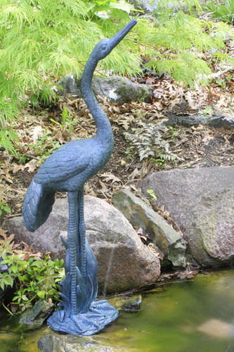 Aquascape Pond Supplies: Standing Crane Spitter w/pump | Part Number 78008 Learn more about Aquascape Pond Supplies at SunlandWaterGardens.com