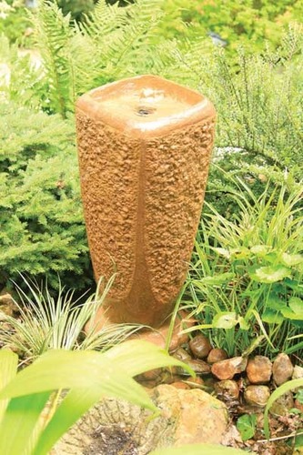 Aquascape Pond Supplies: Textured Ripple Fountain w/pump - Large/Powdered Terra Cotta | Part Number 78041 Learn more about Aquascape Pond Supplies at SunlandWaterGardens.com