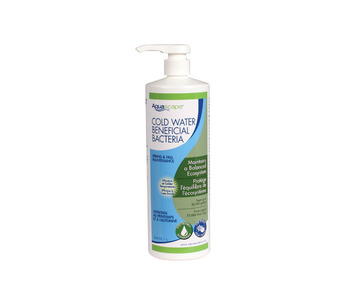 Aquascape Pond Supplies: Cold Water Beneficial Bacteria/Liquid - 1 Ltr/33.8 oz | Part Number 98894 Learn more about Aquascape Pond Supplies at SunlandWaterGardens.com
