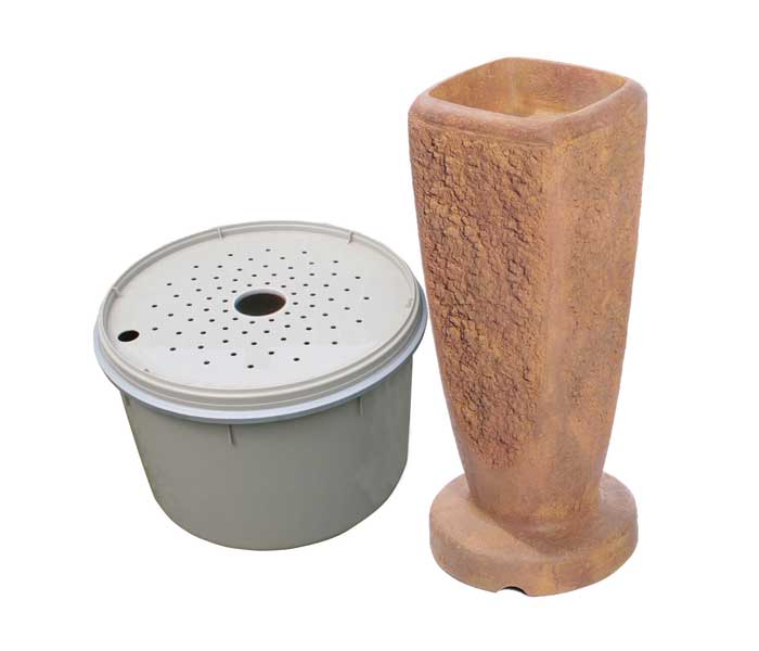 Aquascape Pond Supplies: Textured Ripple Fountain Kit - XLg/Powdered Terra Cotta | Part Number 78053 Learn more about Aquascape Pond Supplies at SunlandWaterGardens.com